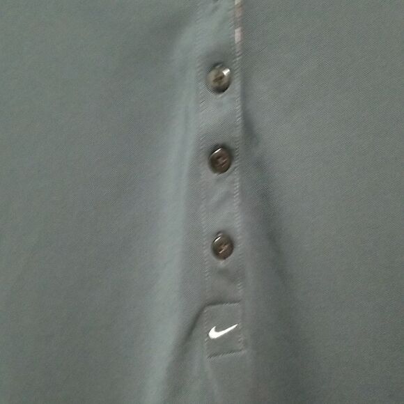 Nike Golf, dri-fit, dark green, short sleeved shirt.  Size M. - Picture 3 of 4